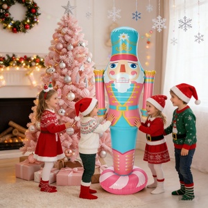 Giant Inflatable <b>Nutcracker</b> Outdoor Holiday Decoration for Halloween & Christmas Weatherproof PVC Yard/Lawn/Garden Party Use - Product Image 1