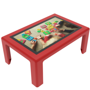(Offre spéciale) Kiosque Table à écran tactile sensoriel réglable avec bacs pour activité de jeu intérieure/extérieure pour enfants - Product Image 1