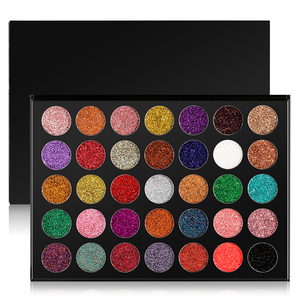 Palette d'ombres à paupières scintillantes pressées à label privé, 35 couleurs, vente chaude de Noël 2021 - Product Image 3