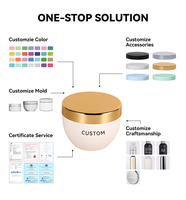 Pot en plastique coloré de 250 ml (8 oz) en matériau PP doux au toucher et écologique pour gommage corporel, beurre capillaire, crème pour le visage