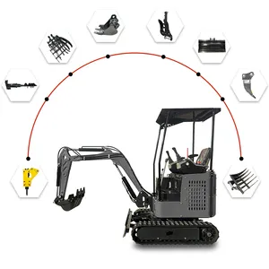 Miniescavadeira diesel mini pelle 2 ton 1 ton 1.2 ton para movimentação de terras