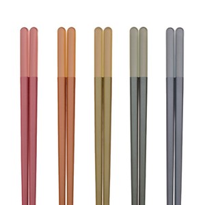 Palillos de aleación Ice Mist, 5 pares, color completo, resistentes a altas temperaturas, antideslizantes, cubiertos para el hogar - Product Image 5