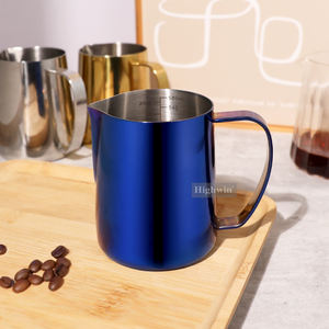 HIGHWIN Outil de <span class=keywords><strong>barista</strong></span> expresso personnalisé Pichet à lait en acier inoxydable à revêtement PVD doré - Product Image 5