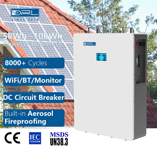 Energy Storage Power Wall-Mounted 5Kwh 10Kwh 15kwh 100Ah 48V Lifepo4 Solar Batterie for Home Energy Storage System Battery