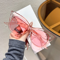 Lunettes de soleil œil de chat dégradées violet-rose, monture PC, protection UV400, tendance, unisexe, pour fêtes et sorties