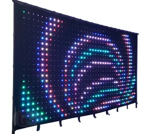 Tenda <span class=keywords><strong>LED</strong></span> a Cambio Colore per Palcoscenico, Controllo DMX per Discoteca, Alta Luminosità, Tenda Video <span class=keywords><strong>LED</strong></span> - Product Image 1