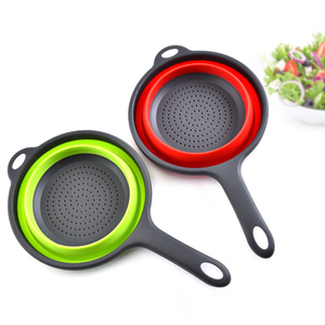 Cuillère <span class=keywords><strong>passoire</strong></span> en silicone de qualité alimentaire, forme <span class=keywords><strong>ronde</strong></span>, égouttoir plat, <span class=keywords><strong>passoire</strong></span> et égouttoir - Product Image 3