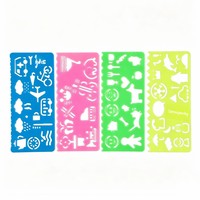 Règle de traçage multifonctionnelle en plastique de 15 cm pour enfants, ensemble de quatre pièces, idéale pour les élèves du primaire – Fournitures scolaires promotionnelles
