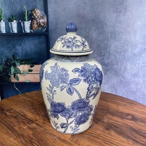 Antike blau weiß Keramik Porzellan Vase chinesischen Stil Schmuck Wohnzimmer Ornament für Blumen arrangieren TV-Schrank Regal Dekor - Product Image 2