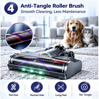 Aspirateur à main sans fil multi-accessoires avec filtre HEPA, aspirateur à bâton pour poils d'animaux, canapé, intérieur de voiture