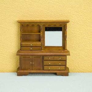 OB11 BJD, dormitorio de bolsillo, casa de muñecas de juguete DIY, muebles en miniatura, Mini tocador de madera y plástico, modelo para uso en casa de muñecas - Product Image 4
