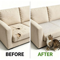 Tapis anti-griffures pour chat en PET écologique, à picots souples transparents, sans danger pour les meubles, protection de canapé, taille personnalisable, accessoires d'intérieur