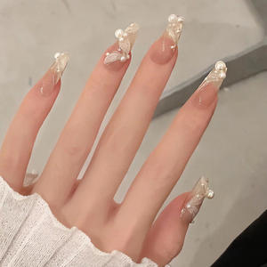 Parche de uñas hecho a mano al por mayor Broken Diamond Love Warm Elf Nail Patch Terminado Spicy Girl Nail Patch - Product Image 4