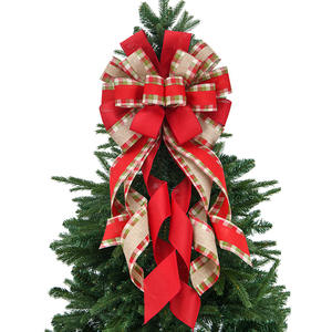 인공 리넨 화환 활 크리스마스 트리 장식 리본 우아한 크리스마스 리본 - Product Image 5