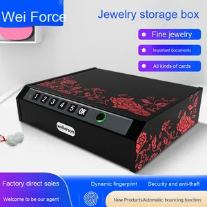 Xách Tay Chống Trộm Mini Hộp Đồ Trang Sức Với Dấu Vân Tay Mật Khẩu Sử Dụng Nhà Tủ Quần Áo An Toàn Ngăn Kéo Cho Lưu Trữ - Product Image 5