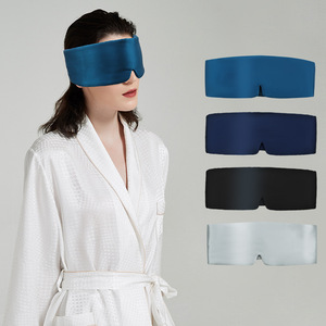 <span class=keywords><strong>Masque</strong></span> pour les yeux en soie de mûrier 100% personnalisé en gros avec velcro réglable, grand <span class=keywords><strong>masque</strong></span> pour les yeux en soie pour le sommeil en voyage - Product Image 4