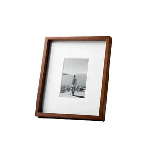 Cadre <span class=keywords><strong>photo</strong></span> en verre MDF de style européen personnalisé JUNJI, 5x7 pouces, A4, décoration d'intérieur, à poser sur table et à accrocher au mur, cadeau - Product Image 1