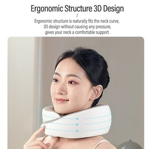 Calefacción eléctrica en forma de U vibratoria 3D amasado Shiatsu columna Cervical viaje cuello masaje almohada - Product Image 3
