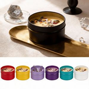 La Bougie en <span class=keywords><strong>Cire</strong></span> de Soja aux Fleurs Séchées de Cristal la Plus Vendue, Idéale pour la Décoration de Fêtes et Comme Cadeau - Product Image 4