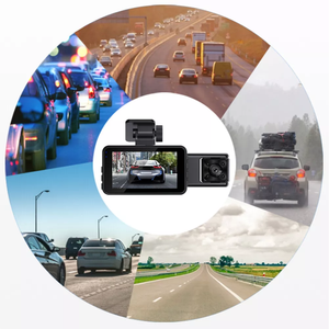 360 enregistreur de stationnement caméra de tableau de bord de voiture avec 4K avant et arrière 1080P enregistreur vidéo écran IPS Type à trois objectifs - Product Image 6
