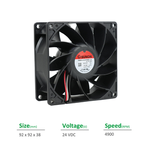 Ventilador Axial de Refrigeración para Gabinete SUNON PMD2409PMB1-A (2).R.GN Eléctrico ODM 92x92x38mm 24VDC 510mA 12.2W 4900RPM 120.2CFM - Product Image 2
