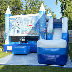Castillo inflable con tobogán para fiestas navideñas, brincolín de nieve inflable comercial para niños, combo de casa de brinco. - Product Image 2