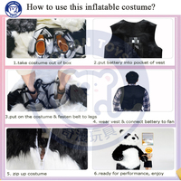 Haute qualité adulte taille longues oreilles gonflable Animal personnage dessin animé lapin lapin mascotte Costume avec batterie