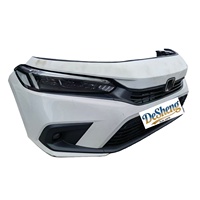 Pare-chocs de voiture durables et robustes avec grilles, phares LED, radiateurs, ailerons, pare-brise, garde-boue, capot pour Honda Civic, kit de conversion