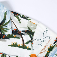 Chemises boutonnées hawaïennes Aloha pour hommes pour la fête de camp de plage d'été à manches courtes avec impression personnalisée OEM
