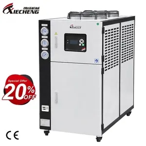 Xiecheng CE ชิลเลอร์สิ่งแวดล้อม5HP R407C/R40A การแปรรูปพลาสติกอุตสาหกรรมเครื่องทำน้ำเย็นด้วยอากาศ