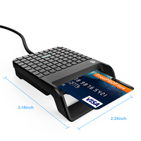 ZOWEETEK EMV CAC USB lecteur de carte à puce écrivain ISO 7816 IC ID lecteur de carte à puce lecteur de carte de crédit paiement pour Windows Mac OS