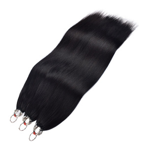 Extensions de cheveux chinois de qualité supérieure, invisibles, 3ème génération, pointe plume, 100% cheveux humains vierges, fixation micro-anneaux sans couture à <span class=keywords><strong>froid</strong></span>, vente en gros - Product Image 2