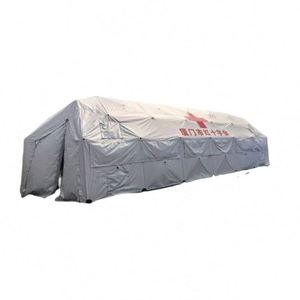 Hot-sale Portable Large PVC Steel <b>Frame</b> Single Layer Drash <b>Tent</b> for 20 Person Disaster Relief Waterproof Emergency Shelter - Product Image 1