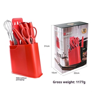 Wholesale Stainless Steel Cutter <b>Silicone</b> Kitchenware Set Fruit Knife Utensils Set Cooking <b>Tools</b> for Home Use - Product Image 5