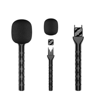 Adaptateur de microphone sans fil portable RTS H1 pour interview, support de microphone à main, pince de fixation pour micro-cravate