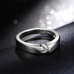 Çift söz yüzük 4MM gül altın pirinç zirkon nişan düğün erkek kadın sevgilisi takı - Product Image 3