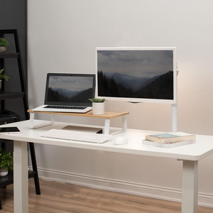 Ergonomic 24/39inch bằng gỗ & thép màn hình đứng máy tính để bàn Riser cho màn hình/Bàn phím/máy tính xách tay/nhỏ <span class=keywords><strong>TV</strong></span> lưu trữ tổ chức cho bàn - Product Image 5