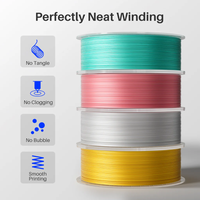 Filament d'imprimante 3D ELEGOO PLA Silk 1,75 mm 1 kg, finition soyeuse, lustre métallique, faible rétrécissement, bobine en carton écologique, impression FDM