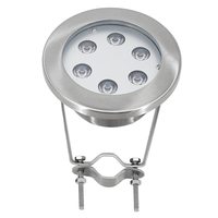 Lampe fontaine à LED 6*3W RGB DMX Corps en acier inoxydable 12V/24V IP68 Spot sous-marin étanche pour piscines