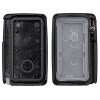 Boîtier de clé de voiture télécommande 4 boutons avec lame de secours non coupée pour réparation de clé de voiture, pièces de rechange