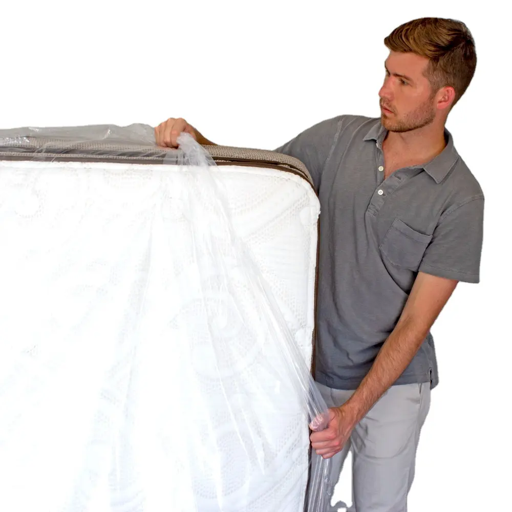 Saco de colchão de plástico para vendas de fábrica, saco de colchão de 10m e 5 pés em rolo para movimentação e armazenamento