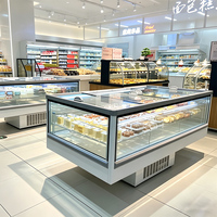 Réfrigérateur vitrine à couvercle en verre entièrement transparent, avec onduleur et prise interchangeable, pour la présentation de poissons, fruits de mer et viandes