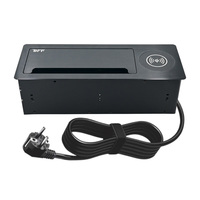 Enchufe de Mesa Abatible, Caja de Alimentación y Datos Empotrada para Escritorio de Oficina, Mesa de Sala de Conferencias
