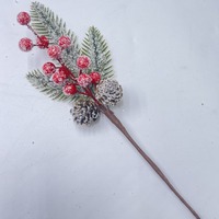 Rangkaian Buah Berry Merah dan Buah Pinus Buatan Ramah Lingkungan dari Plastik yang Dapat Digunakan Kembali untuk Dekorasi Meja Liburan - Grosir Pabrik
