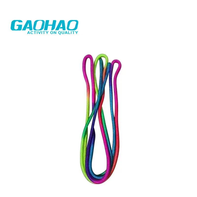 GAOHAO สายรุ้งยิมนาสติกลีลาเชือก,3เมตรยิมนาสติกข้ามเชือกด้วยการติด