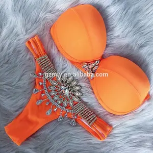 OEM Châu Phi Chuỗi Cô Gái Bikini Micro Sequins Bikini Đồ Bơi