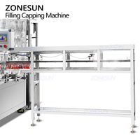 Machine d'emballage et de bouchage automatique à grande vitesse ZONESUN ZS-AFC12M avec pompe à piston rotative servo à 6 têtes pour sachets à bec verseur