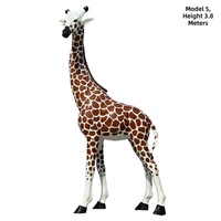 Estatua de Animal de Fibra de Vidrio de Tamaño Real, Escultura Realista Personalizada de FRP para Decoración de Jardín, Parque o Zoológico