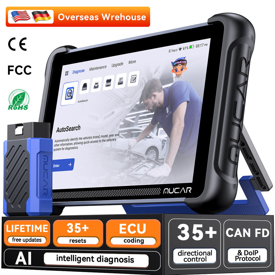 MUCAR 892BT Car Diagnostic Scanner 35 Maintenance Reset ECU Coding ...