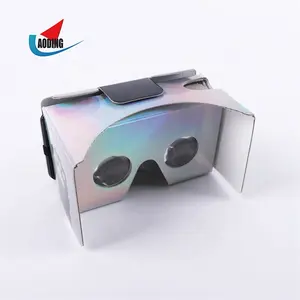 New Material Hologram Foil 3D Google Cardboard V2 Custom VR Glasses Headset Virtual Reality 3D Google Video VR